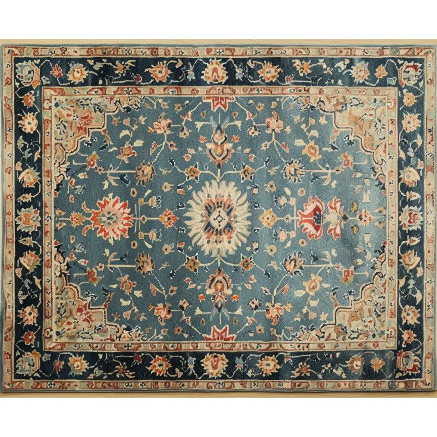 Deep Sea Medallion Hand Knotted Area Rug