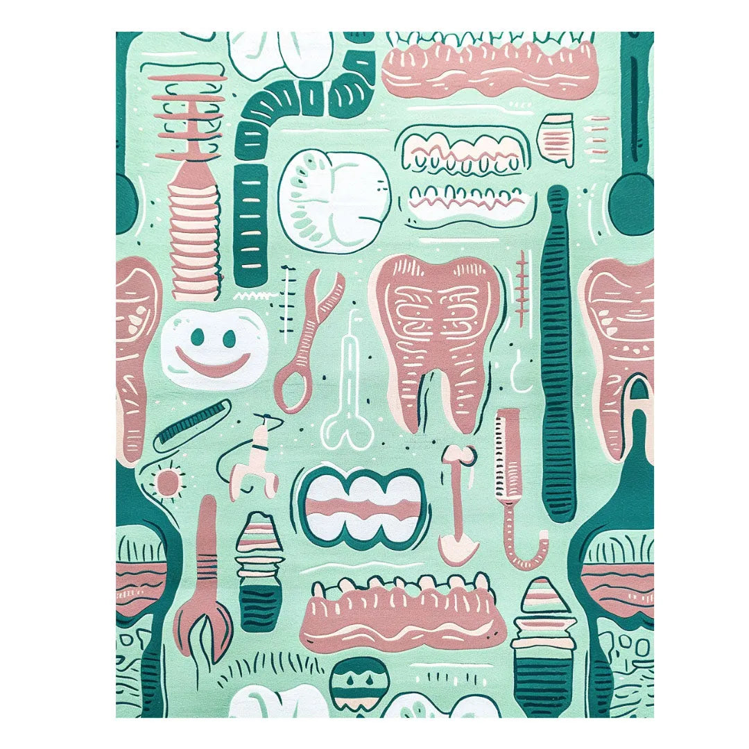 Dental Doodles Hand Tufted Rug