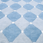 Diamond Blue Classic Dhurrie Cotton Rug - 1001 KNOTS