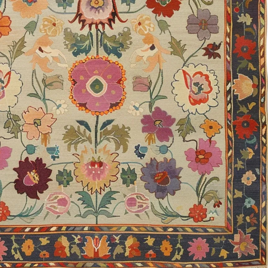 Dreamy Floral Hand Knotted Area Rug