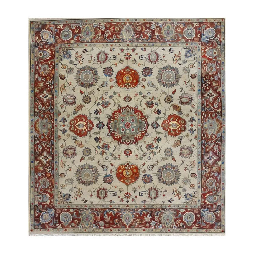 The Elegance in Bloom Hand Knotted Area Rug showcases a stunning arrangement of vibrant floral patterns that effortlessly enhance any space. Its exquisite craftsmanship and rich colors create a sophisticated focal point, blending traditional artistry with contemporary style.