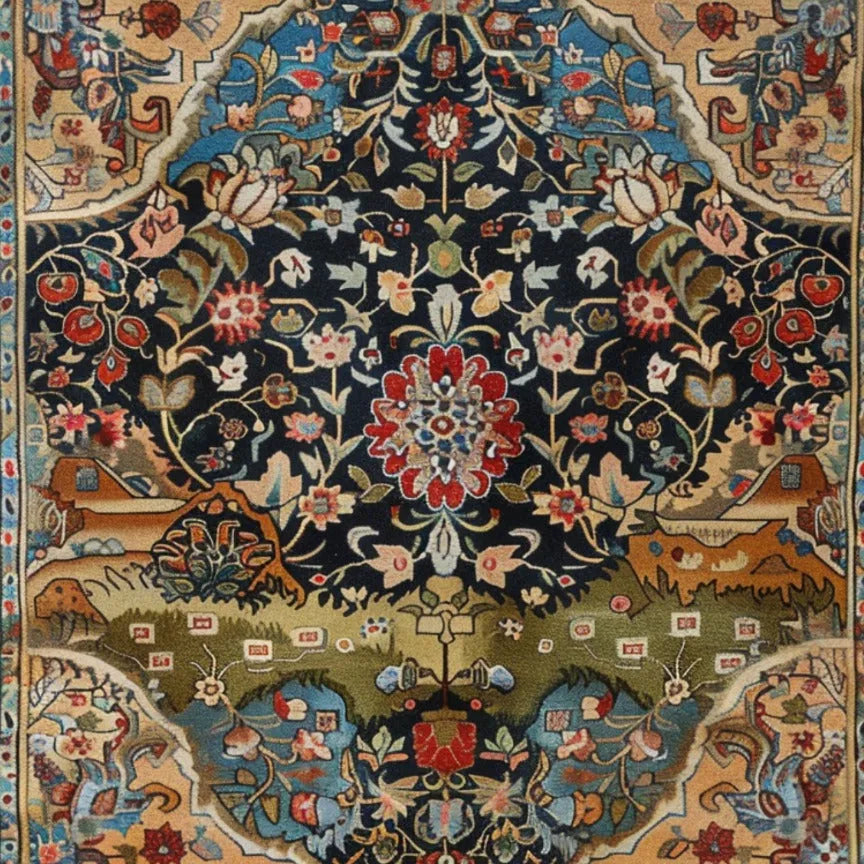 Eternal Blossom Wool Hand Knotted Area Rug