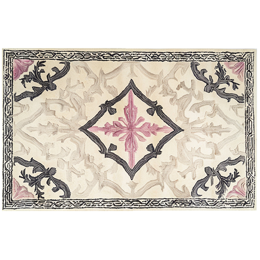 Fabled Petal Crest Hand Tufted Rug - MAIA HOMES