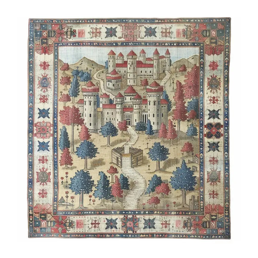 Fantasy Castle Hand Knotted Area Rug