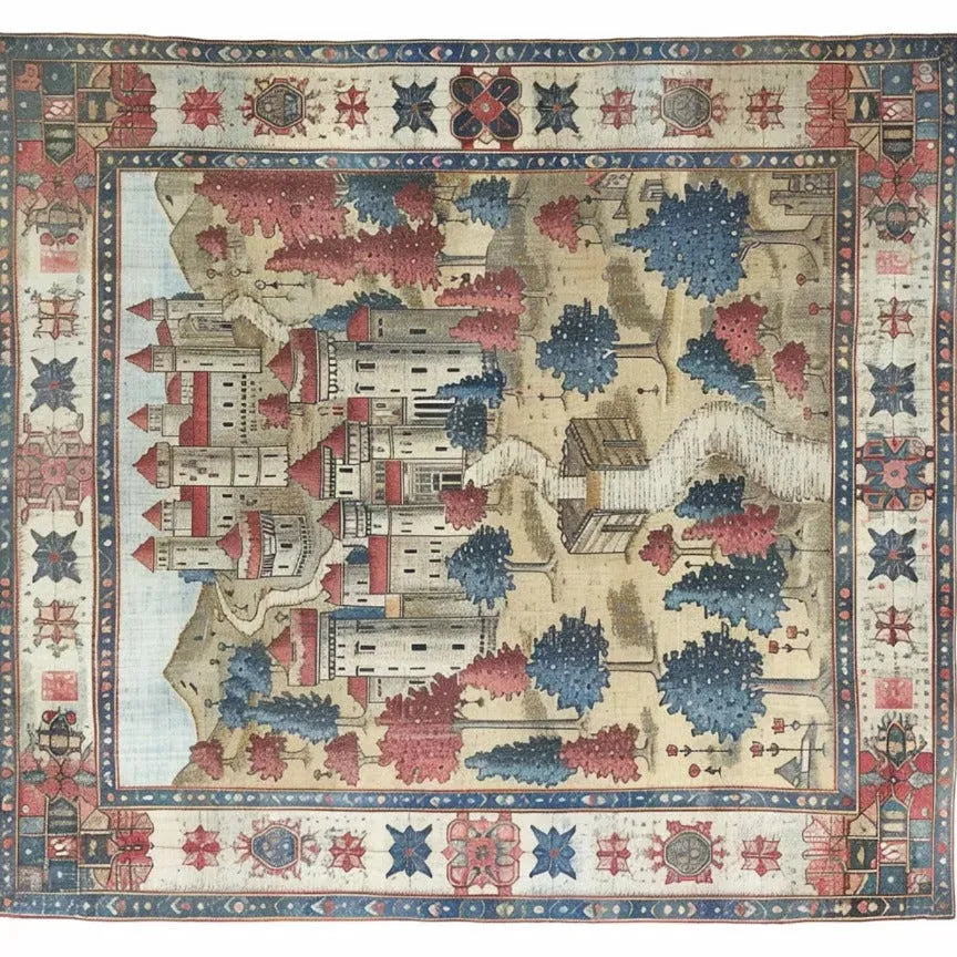 Fantasy Castle Hand Knotted Area Rug