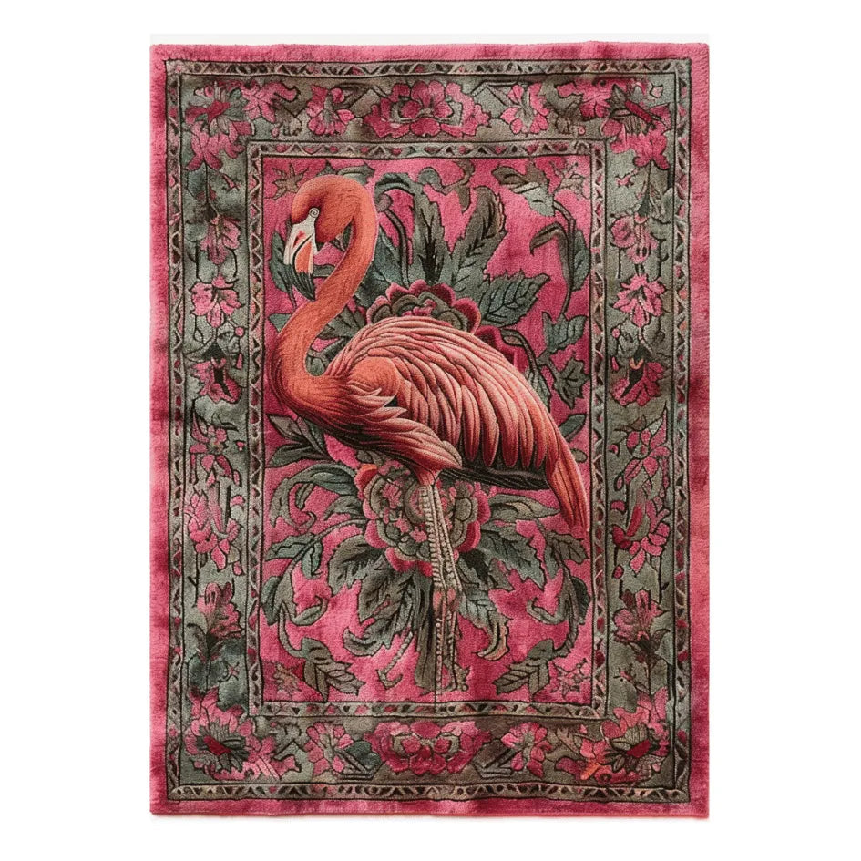 Flamingo Fantasy Hand Tufted Rug