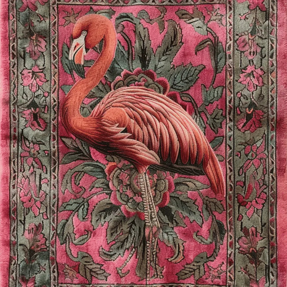 Flamingo Fantasy Hand Tufted Rug