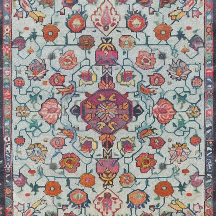 Floral Essence Hand Knotted Area Rug