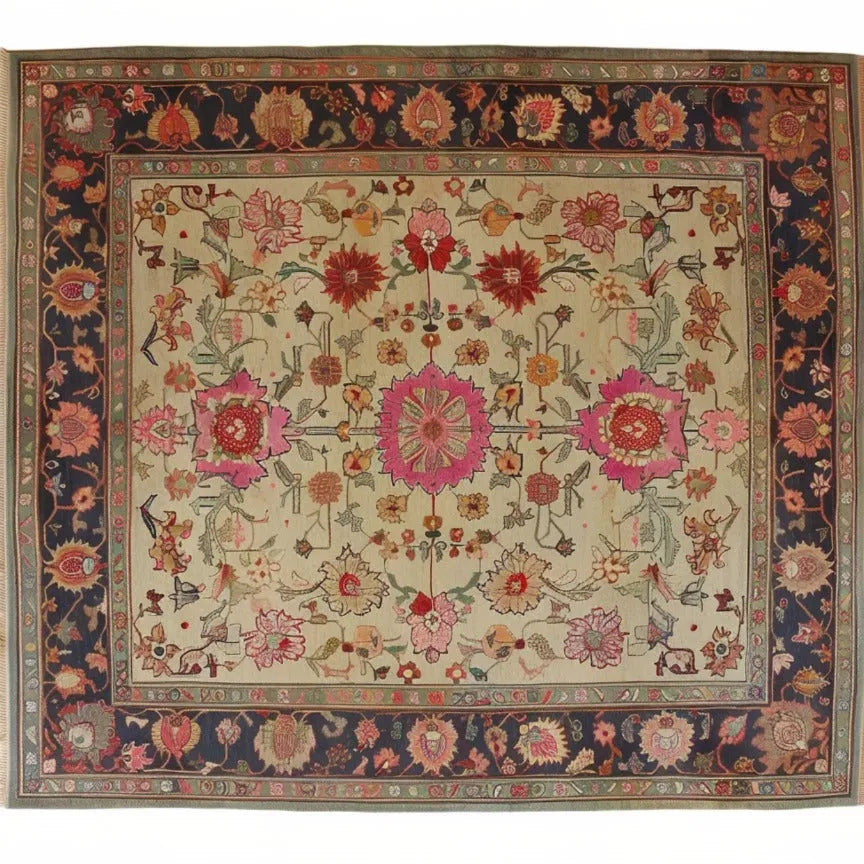 Flower Enchantment Hand Knotted Area Rug