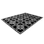 Gatsby's Garden Dhurrie Cotton Rug - Black