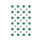 Green Clovers Hand Tufted Rug - White