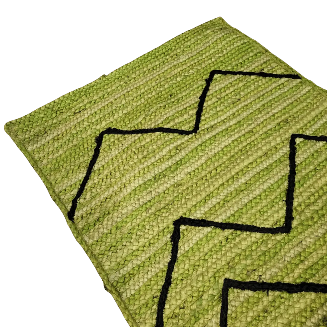 Green Hilly Natural Jute Rug