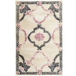 The "Ivory Bloom Border Hand Tufted Rug" is a timeless masterpiece inspired by vintage charm and intricate floral motifs. Its soft cream background highlights the delicate floral border, creating an elegant and inviting aesthetic. Hand-tufted from high-quality materials, this rug offers both durability and a plush feel underfoot, making it a perfect addition to any living space. Its classic design and neutral tones ensure it complements a variety of interior styles, adding a touch of sophistication to your 