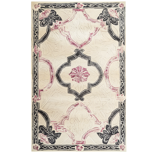 The "Ivory Bloom Border Hand Tufted Rug" is a timeless masterpiece inspired by vintage charm and intricate floral motifs. Its soft cream background highlights the delicate floral border, creating an elegant and inviting aesthetic. Hand-tufted from high-quality materials, this rug offers both durability and a plush feel underfoot, making it a perfect addition to any living space. Its classic design and neutral tones ensure it complements a variety of interior styles, adding a touch of sophistication to your 