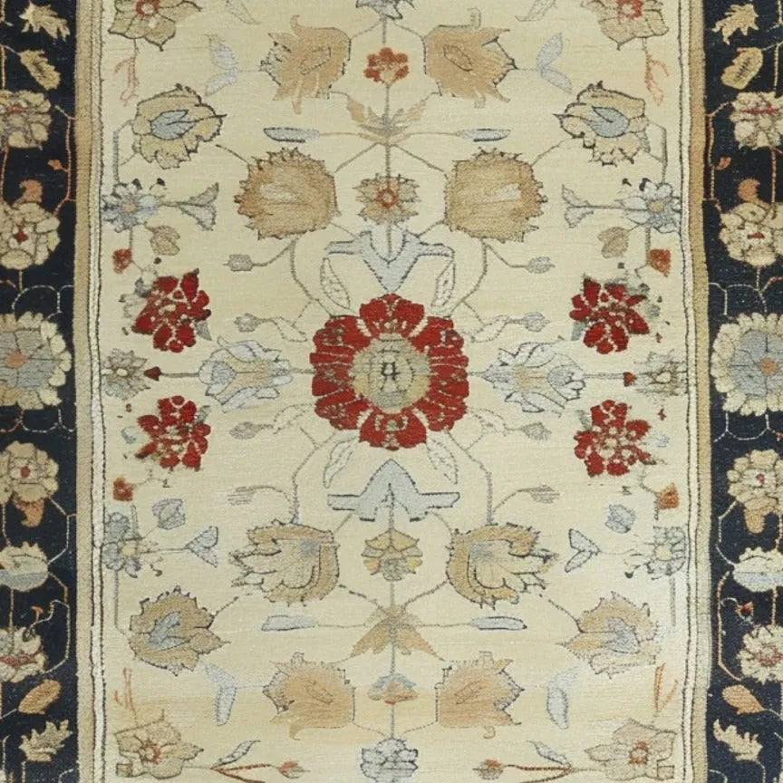 Ivory Elegance Hand Knotted Area Rug