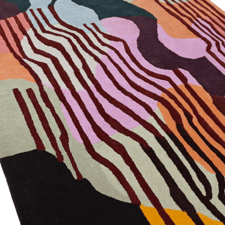 Layered Abstract Hand Tufted Rug  - MAIA HOMES