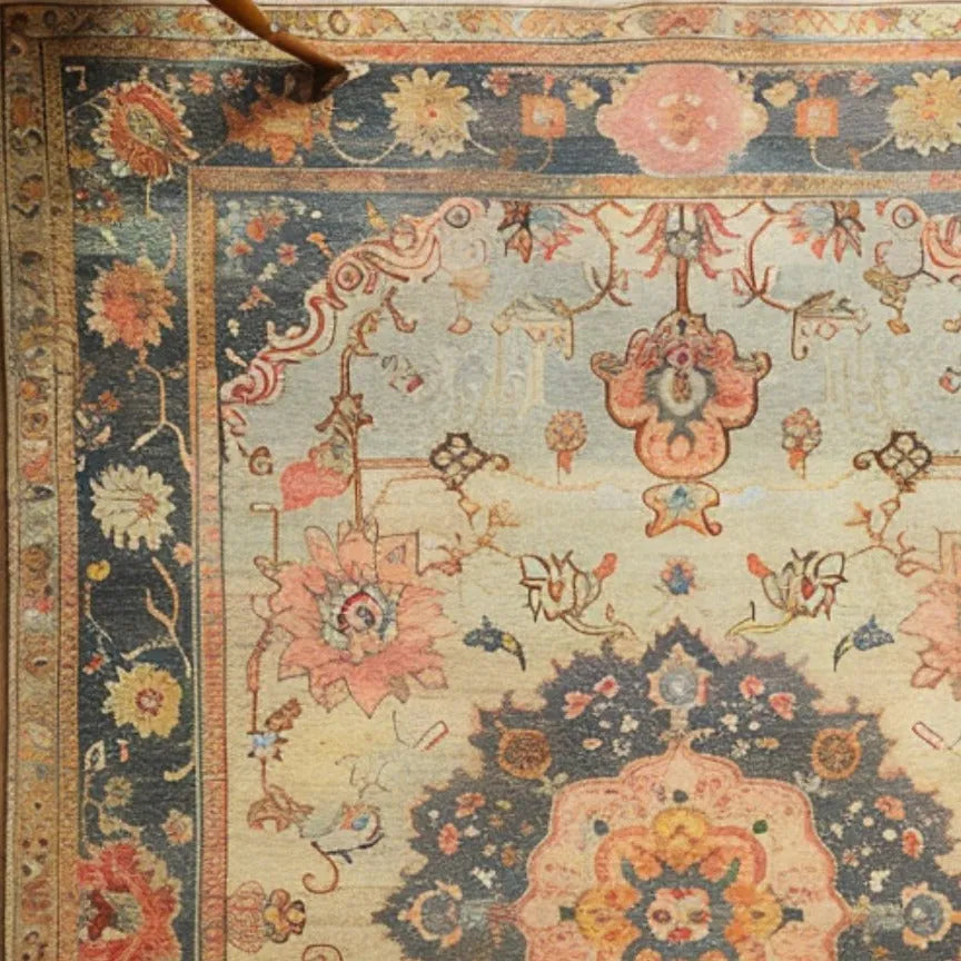 Magnificent Floral Hand Knotted Area Rug