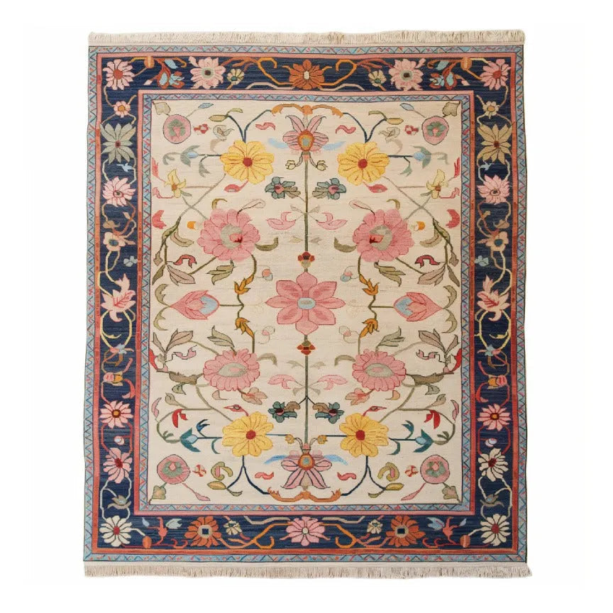 Medallion Bloom Hand Knotted Area Rug