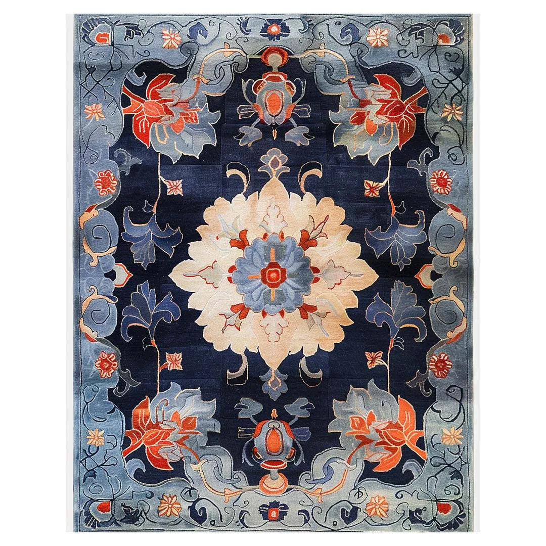 Midnight Blossom Tapestry Hand Tufted Rug