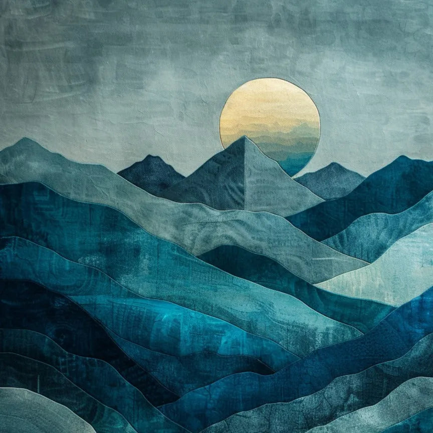 Moonlit Hills Hand Tufted Wool Rug