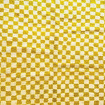 Moroccan Berber Handwoven Checker Wool Area Rug - Yellow and White