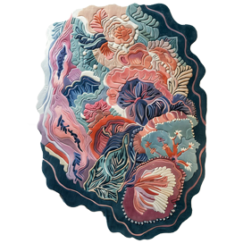 The Ocean Blossom Hand Tufted Rug features a stunning floral design with vibrant colors. Crafted with precision, it adds elegance, warmth, and a calming atmosphere to any space.