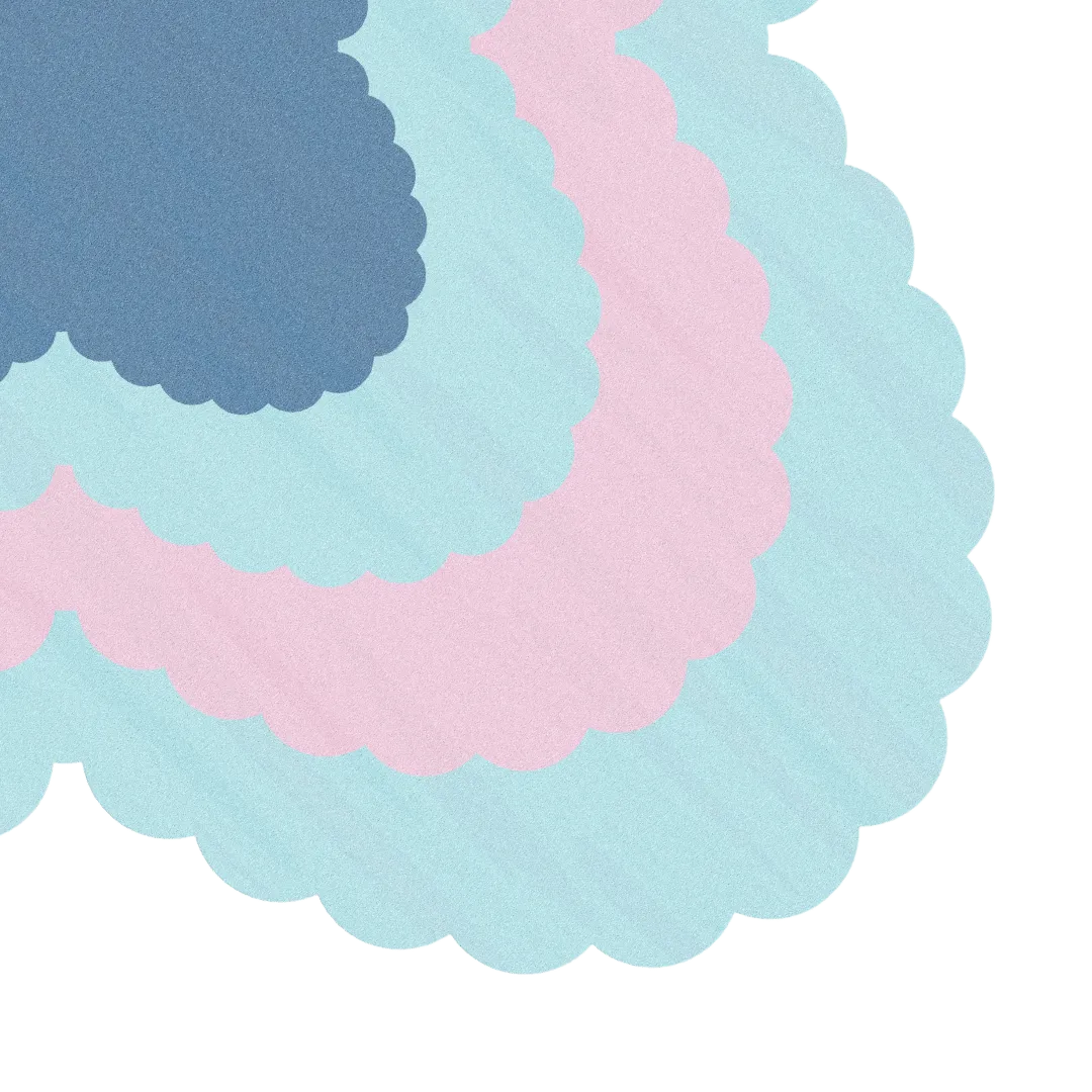 Opulent Waves Blue Pink Hand Tufted Wool Rug