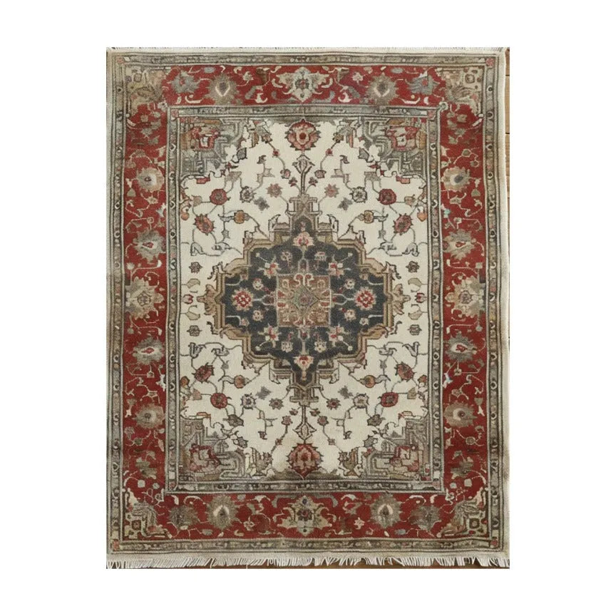 Ornate Crimson Beauty Hand Knotted Area Rug