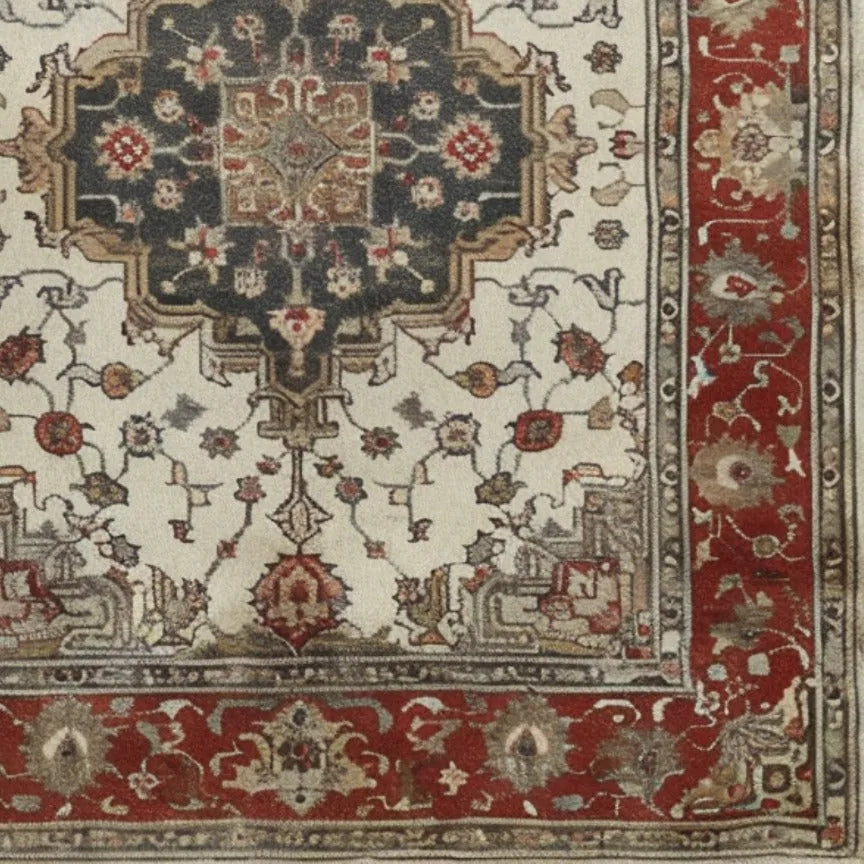 Ornate Crimson Beauty Hand Knotted Area Rug