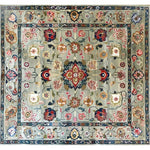 Pastel Medallion Blossom Hand Knotted Area Rug