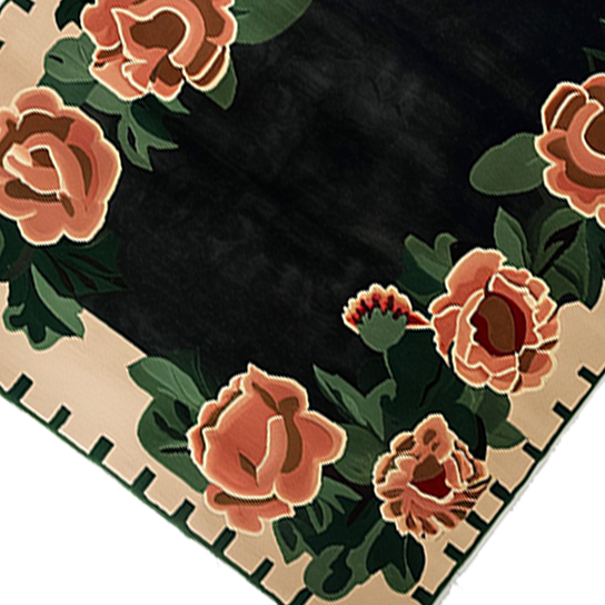 Peony Noir Hand Tufted Rug - MAIA HOMES