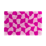 Pink Abstract Checker Hand Tufted Wool Rug