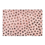 Pink and Black Leopard Print Hand Tufted Wool Rug