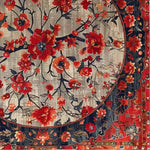 Red Petal Elegance Hand Knotted Area Rug