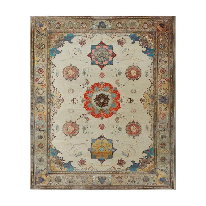 Regal Blossom Medallion Hand Knotted Area Rug