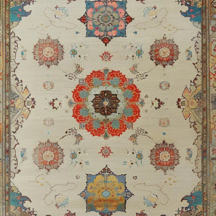 Regal Blossom Medallion Hand Knotted Area Rug