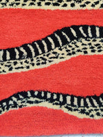 Retro Red Snake Hand Tufted Wool Rug