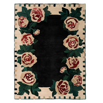 The Rosette Noir Hand Tufted Rug features intricate designs, crafted with precision and care. Its luxurious texture and sophisticated pattern add elegance and charm to any room.



