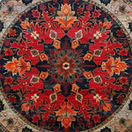 Round Medallion Charm Hard Knotted Round Rug