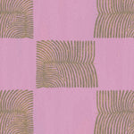 Scalloped Leaf Checker Pink Hand Tufted Rug