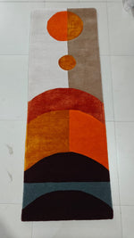 Solar Eclipse Hand Tufted Wool Rug Runner - MAIA HOMES