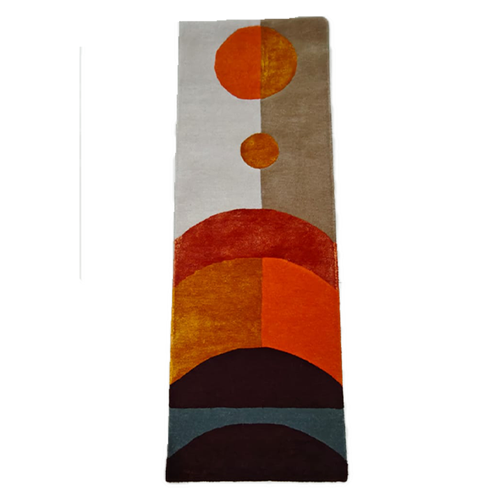 Solar Eclipse Hand Tufted Wool Rug Runner - MAIA HOMES