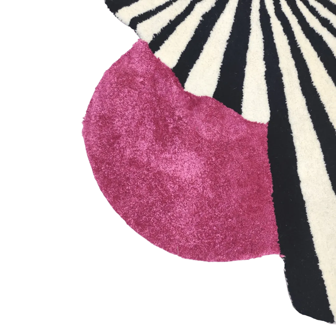 Step onto the Pink Sun Hand Tufted Wool Rug