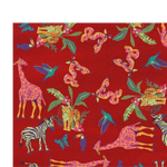 Summer Tropical Safari Hand-Tufted Rug - Red