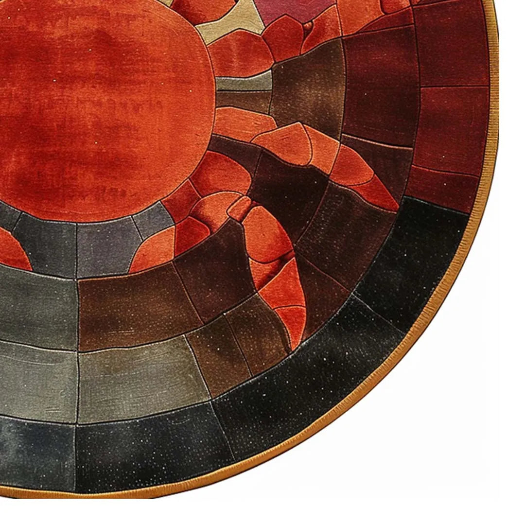 Sunset Crab Hand Tufted Round Rug