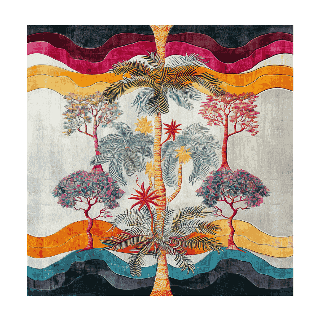 Sunset Palms Hand Tufted Rug