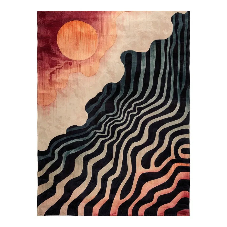 Sunset Waves Hand Tufted Viscose Rug