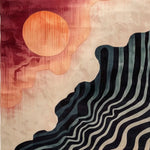 Sunset Waves Hand Tufted Viscose Rug