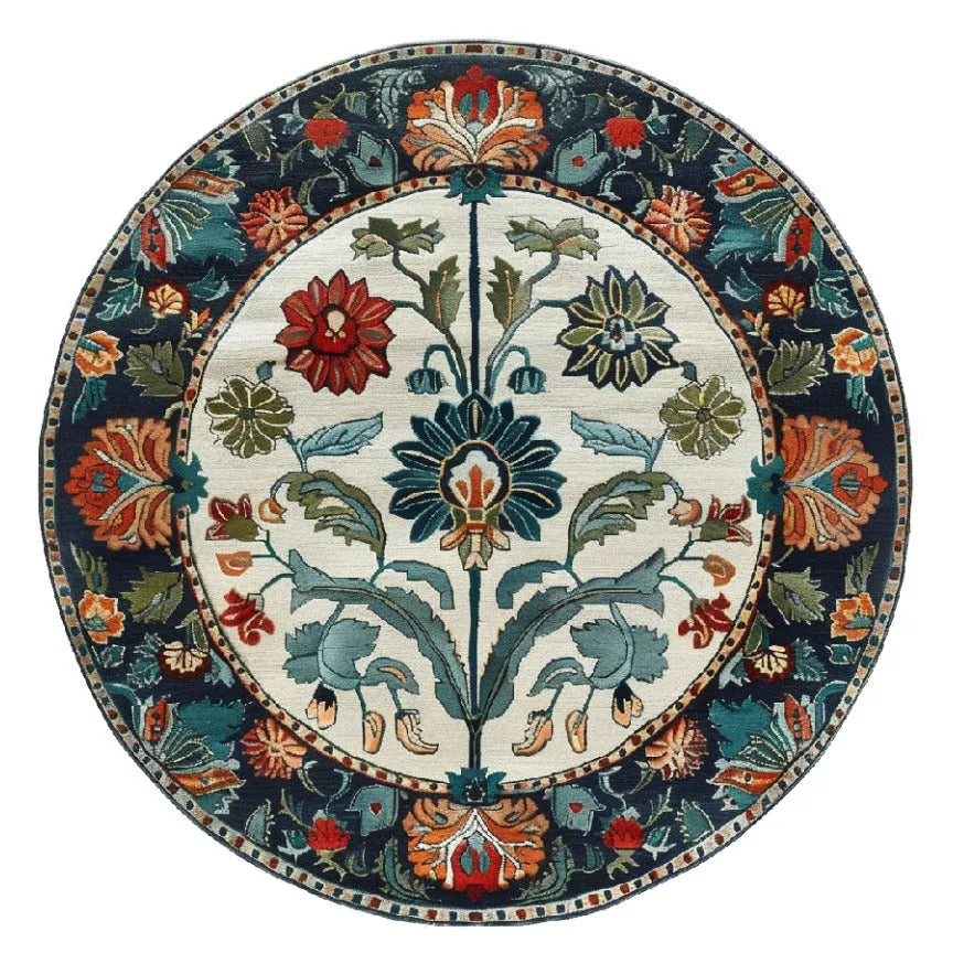 The Blossom Grace Hand Tufted Round Rug