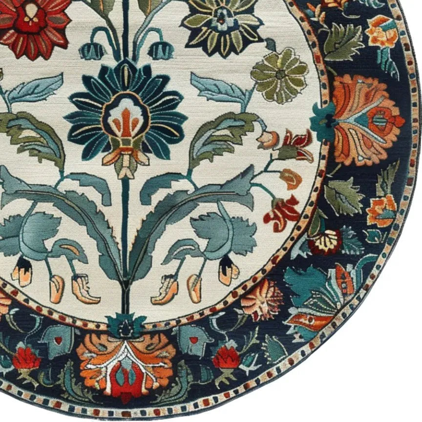 The Blossom Grace Hand Tufted Round Rug